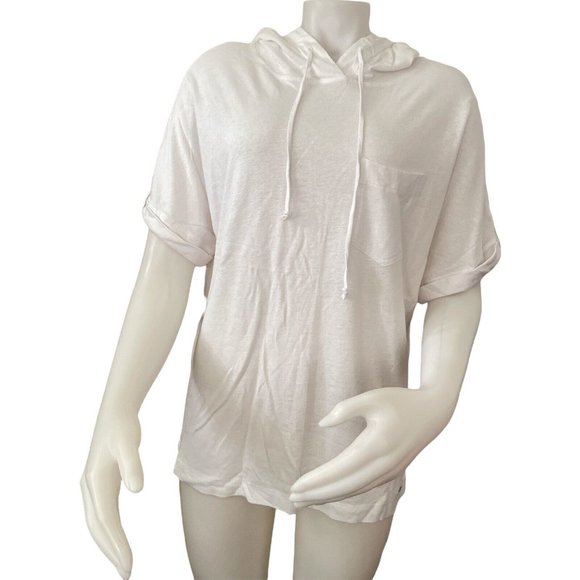 Dkny Tops - Women Hoodie T-Shirt DKNY Sport Top Women Hoodie Short Sleeve Size S White